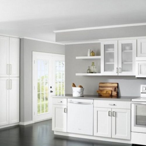 50 Mẫu tủ bếp nhôm kính màu trắng sứ đẹp 