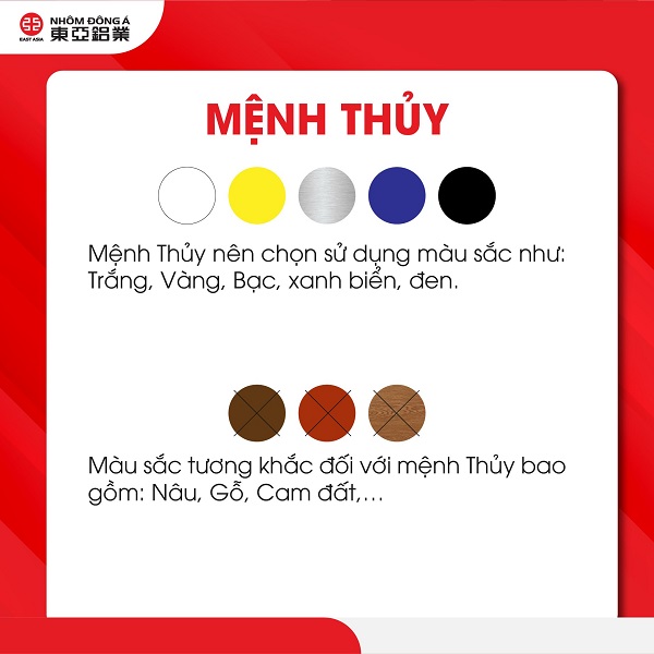 Mùa cửa nhôm phù hợp với mệnh thủy