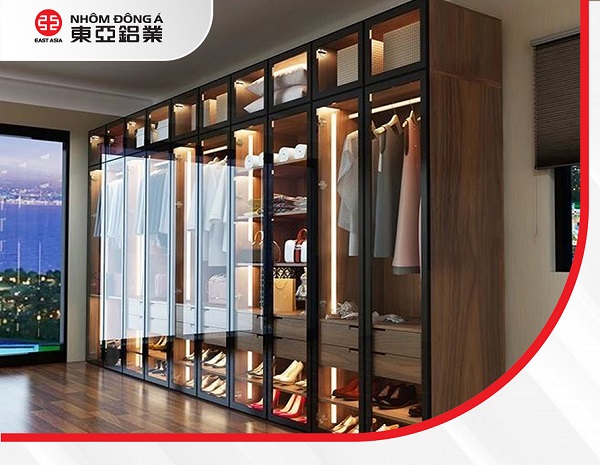 Ứng dụng của tủ quần áo cánh kính